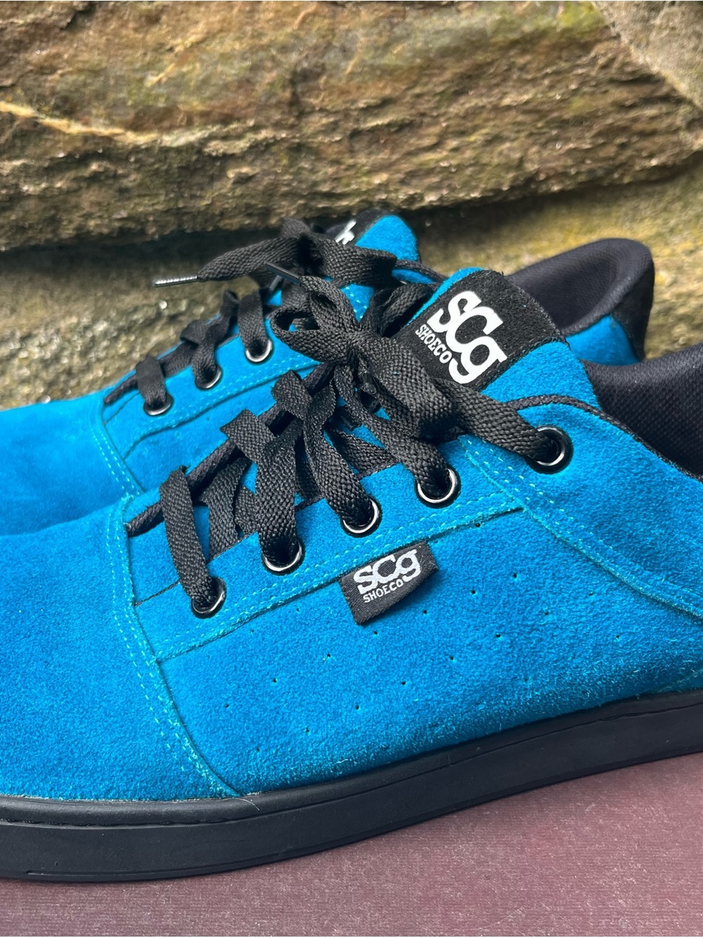 SCg Shoe Co. BMX Mountain Bike Men’s 12 Blue Suede The First Rider RARE!